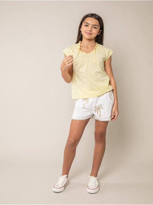 T-shirt fille en coton 'Deeluxe' - Kiabi