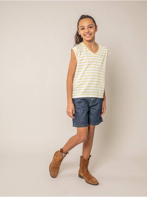 T-shirt fille en coton 'Deeluxe' - Kiabi
