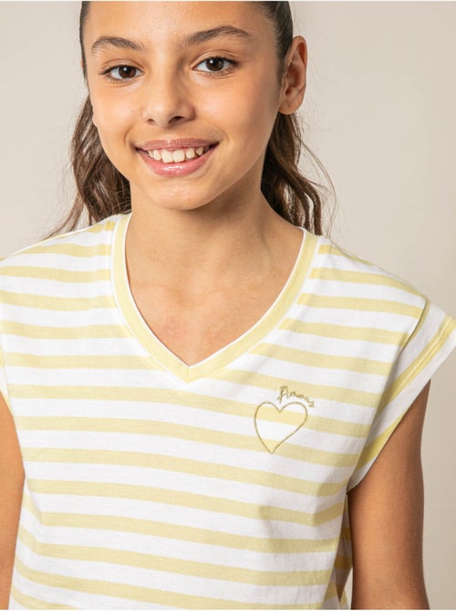 T-shirt fille en coton 'Deeluxe' - Kiabi