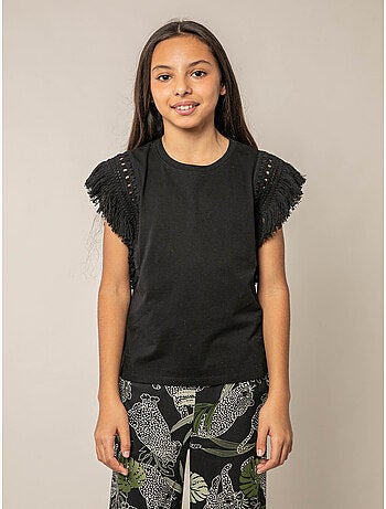 T-shirt fille en coton 'Deeluxe'