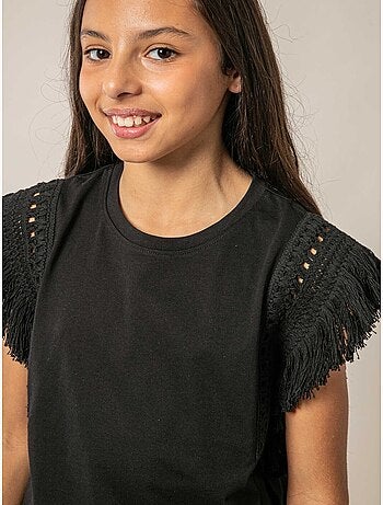 T-shirt fille en coton 'Deeluxe'