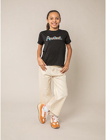 T-shirt fille en coton 'Deeluxe'