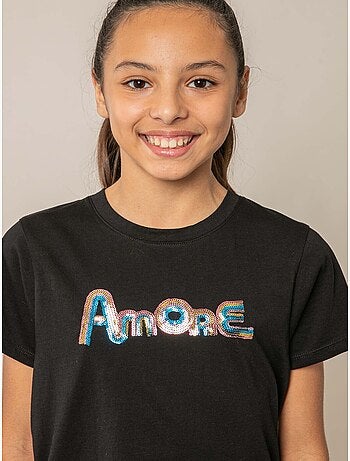 T-shirt fille en coton 'Deeluxe'