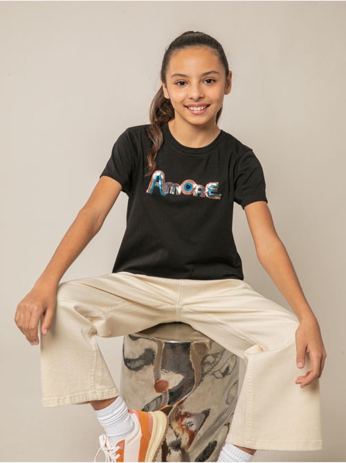 T-shirt fille en coton 'Deeluxe' - Kiabi