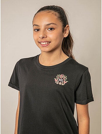 T-shirt fille en coton 'Deeluxe'