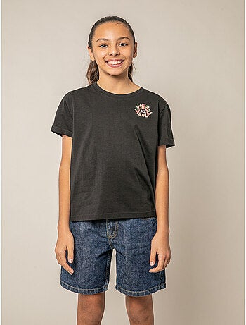 T-shirt fille en coton 'Deeluxe'