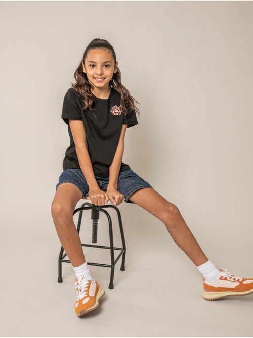 T-shirt fille en coton 'Deeluxe' - Kiabi