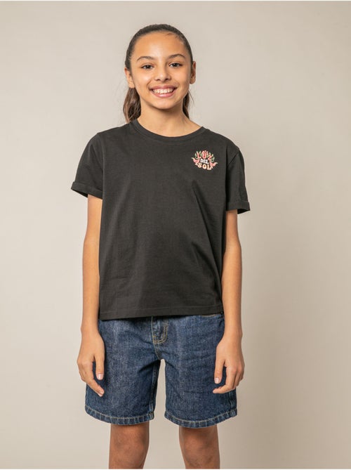 T-shirt fille en coton 'Deeluxe' - Kiabi