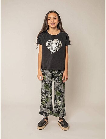 T-shirt fille en coton 'Deeluxe'