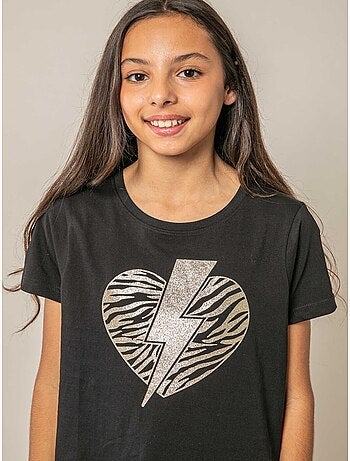 T-shirt fille en coton 'Deeluxe'