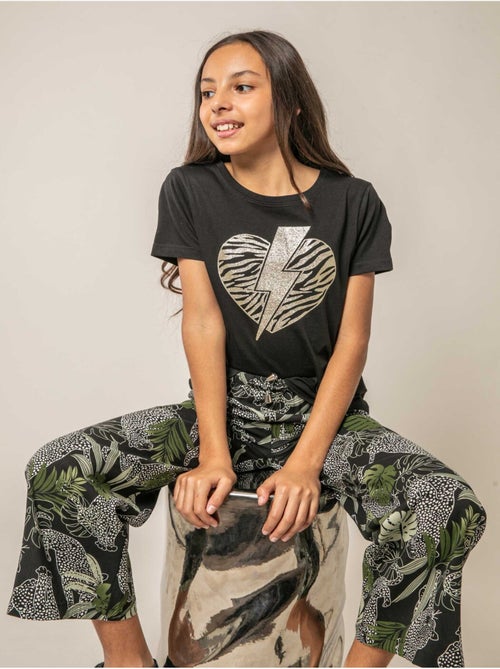 T-shirt fille en coton 'Deeluxe' - Kiabi