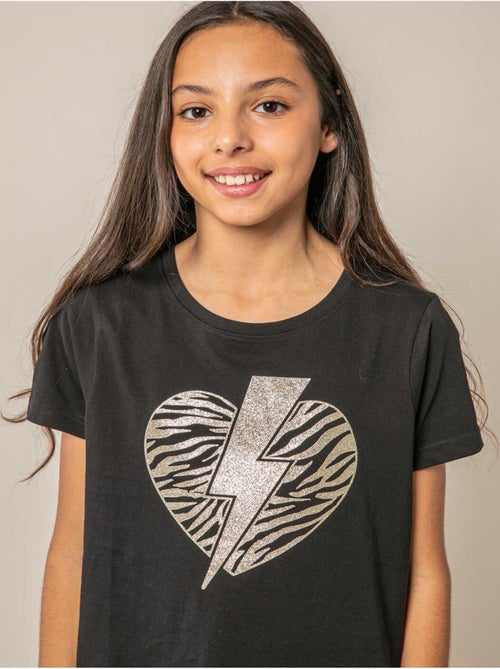 T-shirt fille en coton 'Deeluxe' - Kiabi