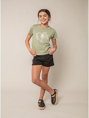 T-shirt fille en coton 'Deeluxe'