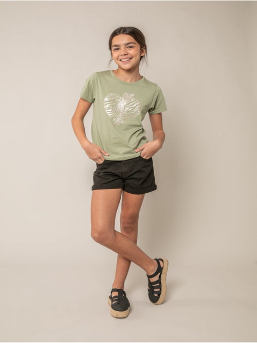 T-shirt fille en coton 'Deeluxe' - Kiabi