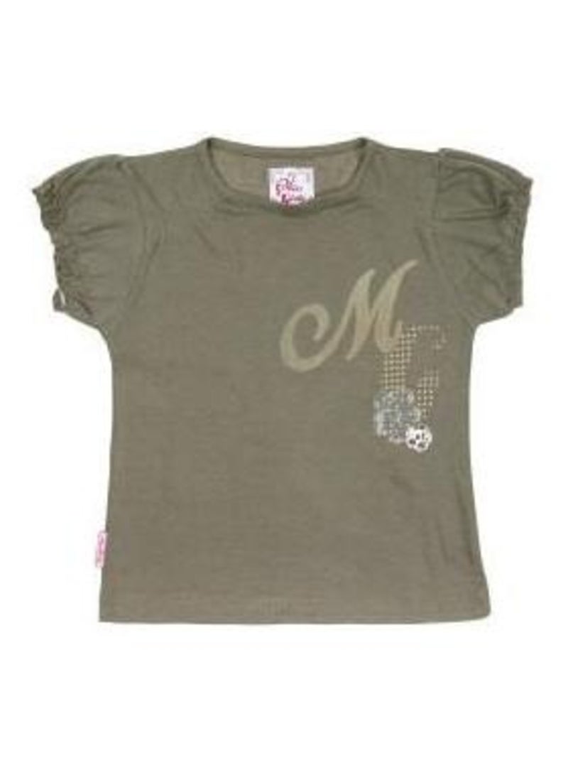 T-shirt fille FABOULLE - MISS GIRLY Kaki - Kiabi