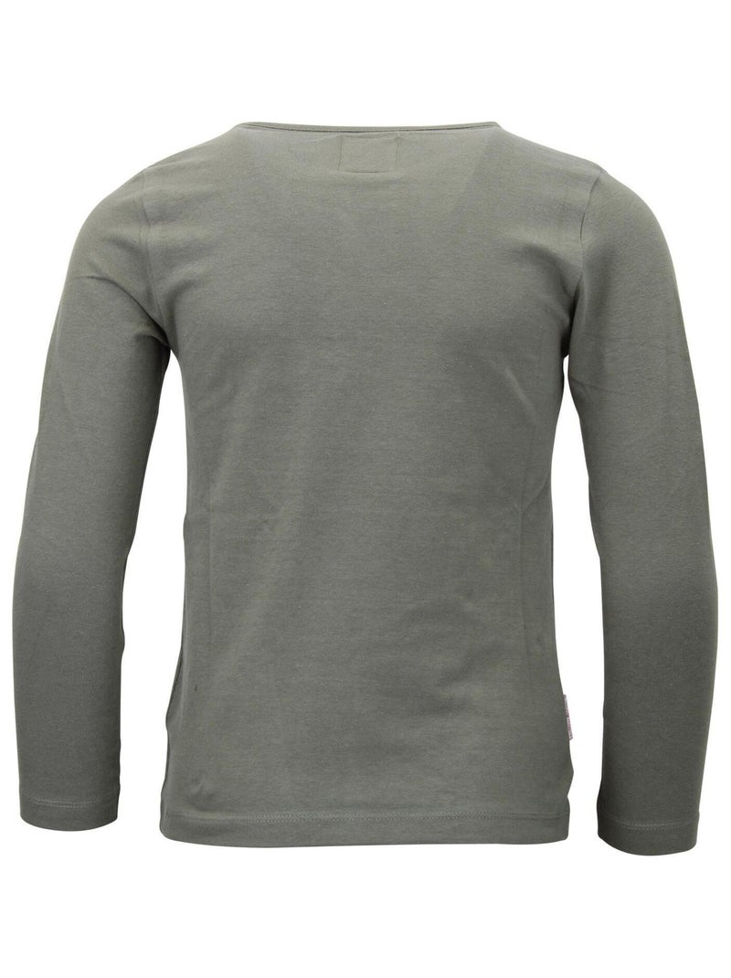 T-shirt fille FIGALON - MISS GIRLY Kaki - Kiabi