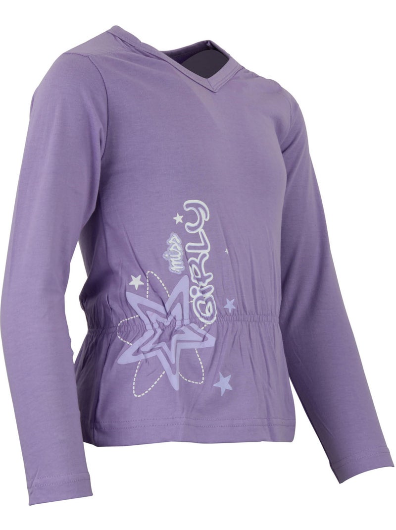T-shirt fille FIPIPAPOU - MISS GIRLY Violet - Kiabi