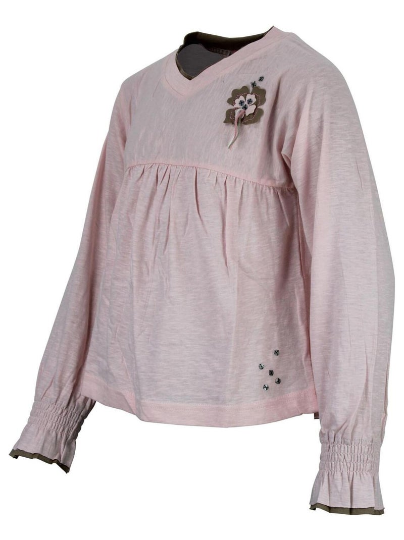 T-shirt fille FIRLY - MISS GIRLY Rose - Kiabi