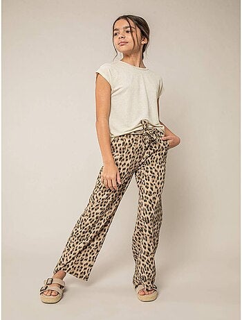 T-shirt fille fluide à rayures brillantes 'Deeluxe'