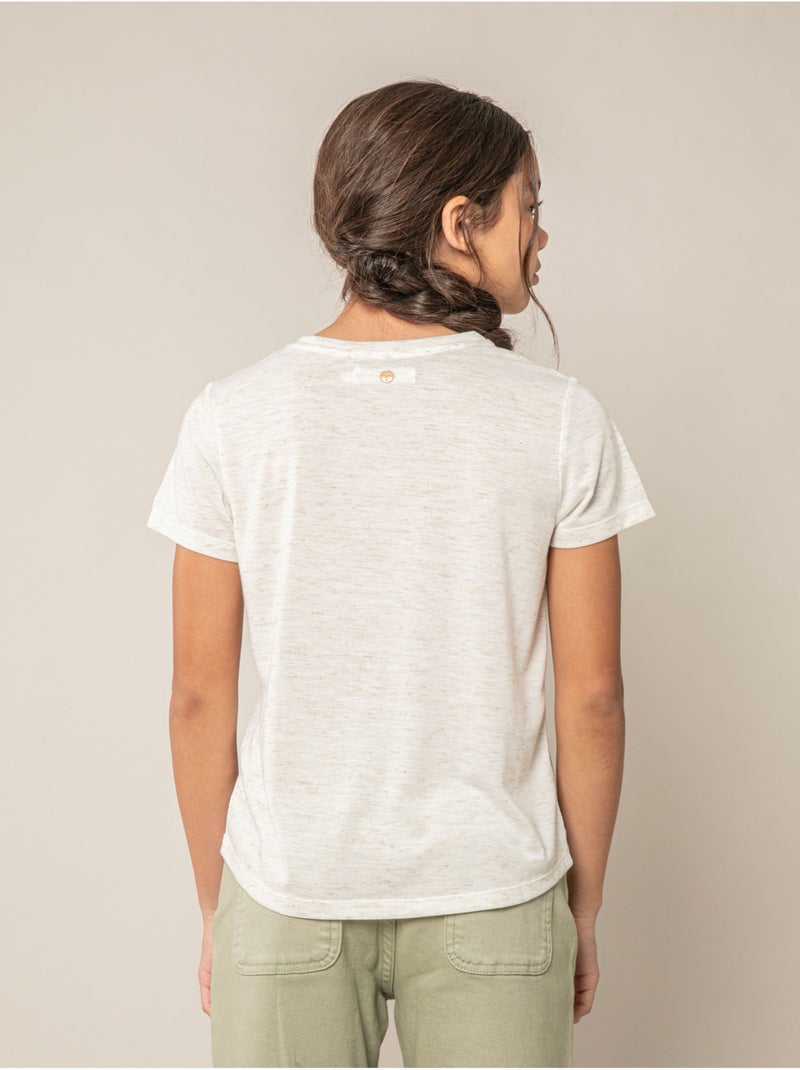T-shirt fille fluide 'Deeluxe' Blanc - Kiabi
