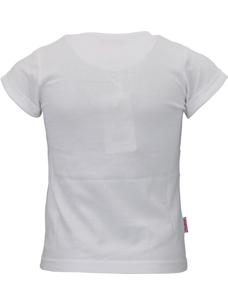 T-shirt fille FRILY - MISS GIRLY Blanc - Kiabi