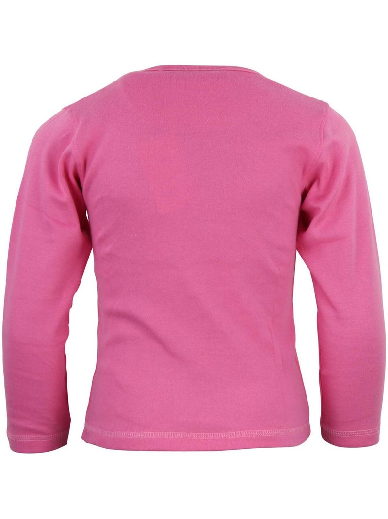 T-shirt fille FRIMO - MISS GIRLY Rose - Kiabi