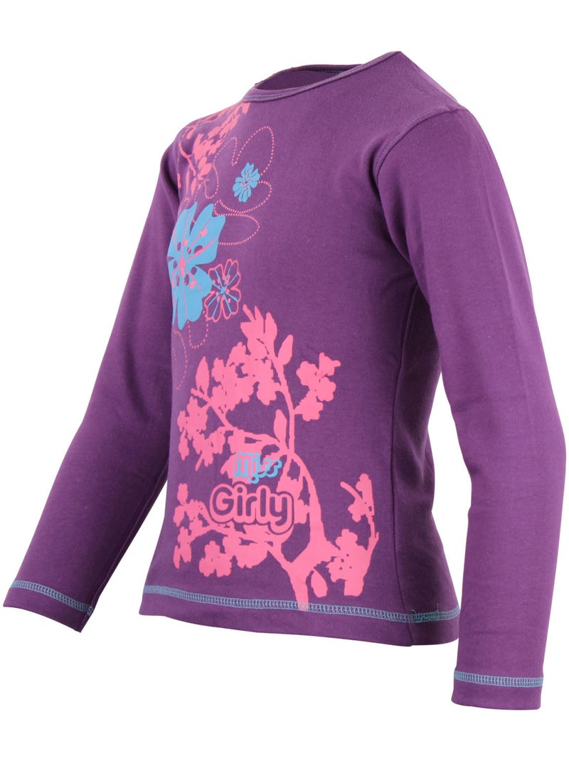 T-shirt fille FRIMO - MISS GIRLY Rose - Kiabi