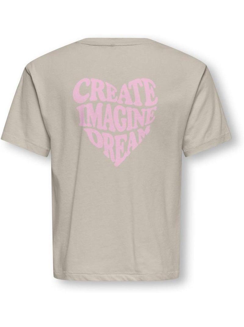 T-shirt fille kids only Beige - Kiabi