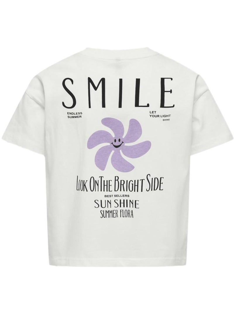 T-shirt Fille Kids Only Blanc - Kiabi