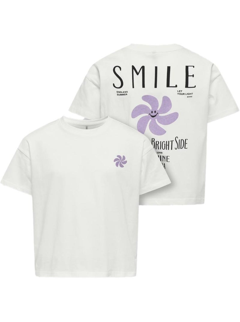 T-shirt Fille Kids Only Blanc - Kiabi
