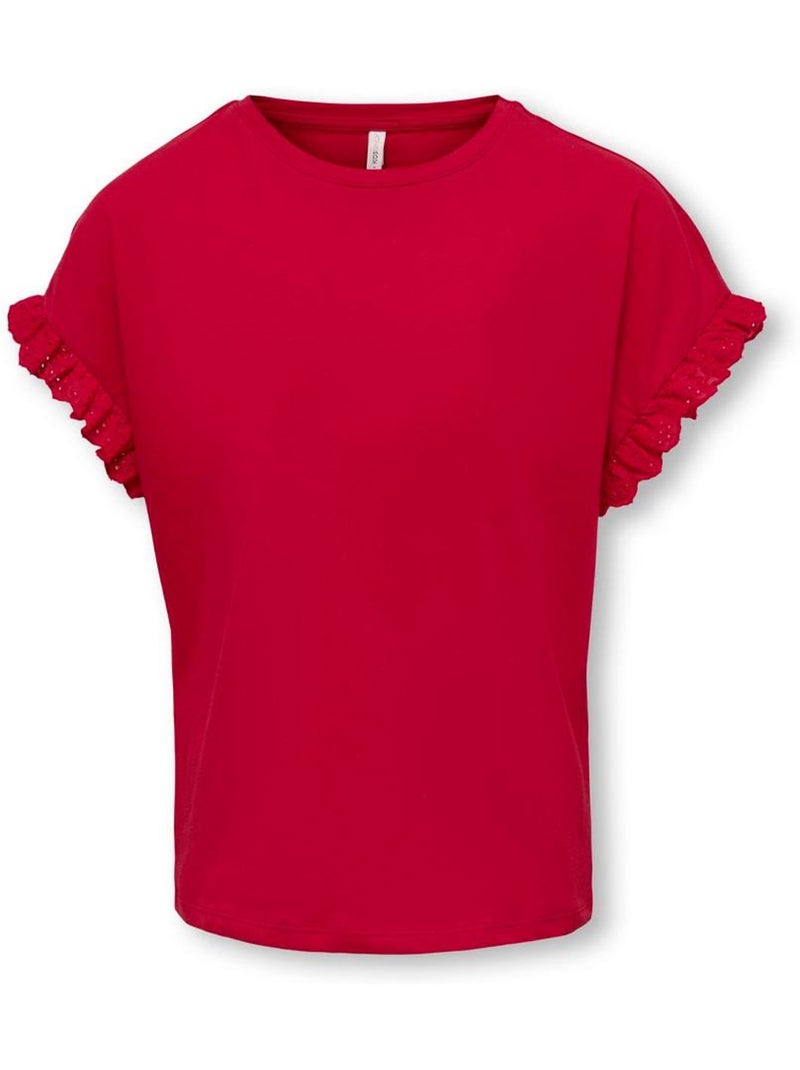 T-shirt fille kids only Rouge - Kiabi
