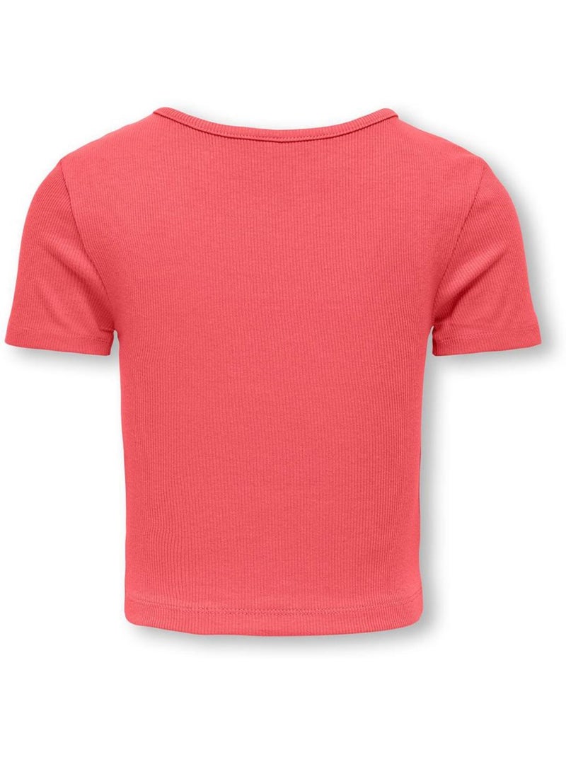 T-Shirt Fille Kids ONLY Rouge - Kiabi