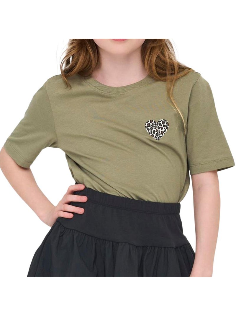 T-Shirt Fille Kids ONLY Vert kaki clair - Kiabi
