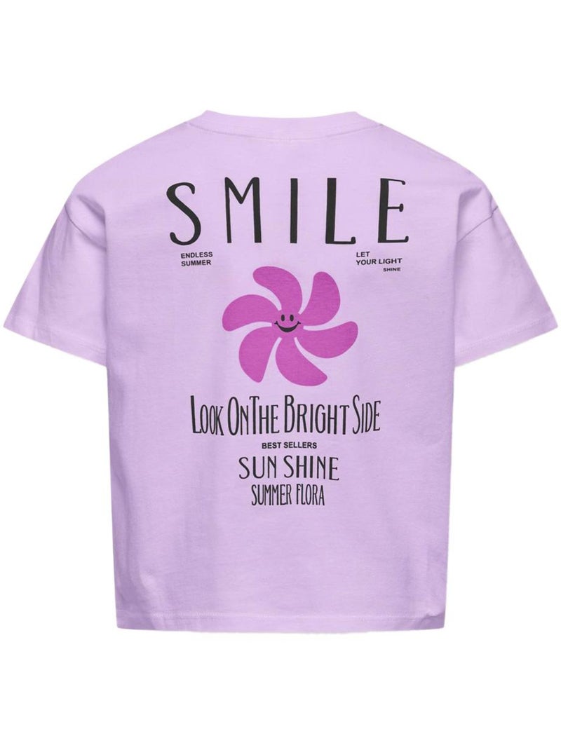 T-shirt Fille Kids Only Violet - Kiabi