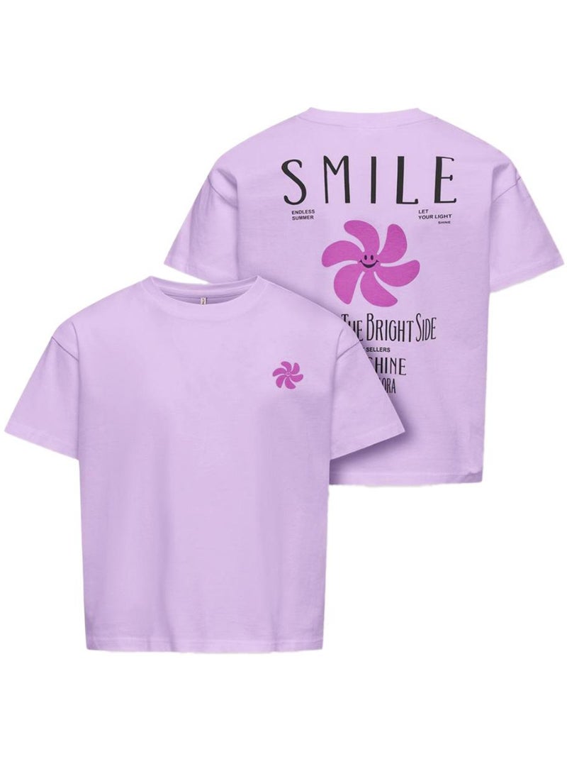 T-shirt Fille Kids Only Violet - Kiabi