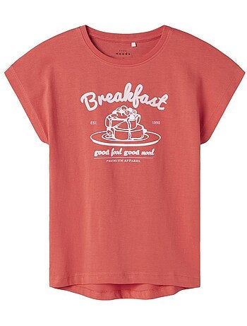 T-Shirt Fille Name it Spiced Coral - 1112A