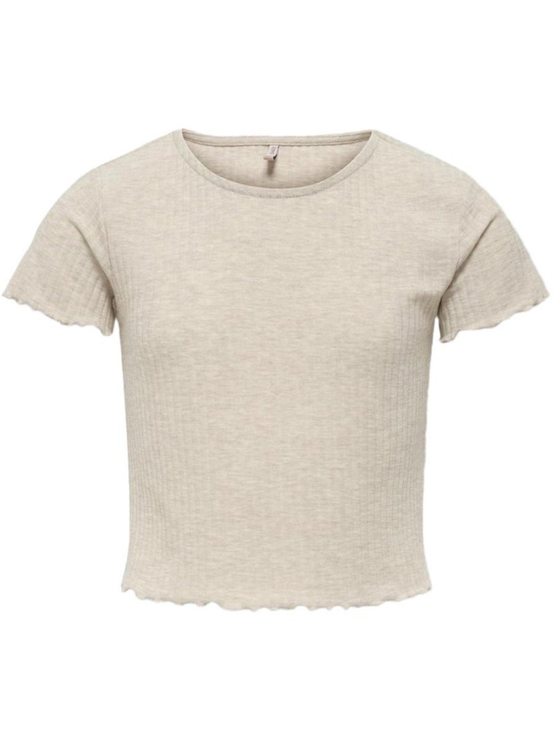T-shirt fille only Beige - Kiabi