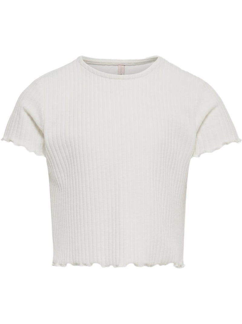 T-shirt Fille Only Blanc - Kiabi