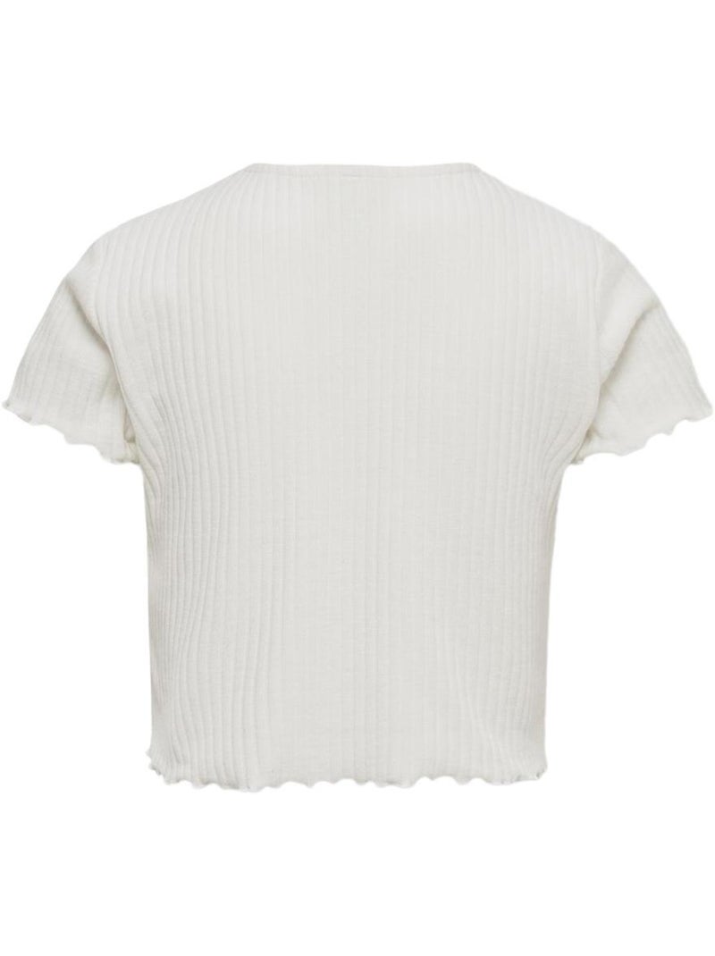 T-shirt Fille Only Blanc - Kiabi