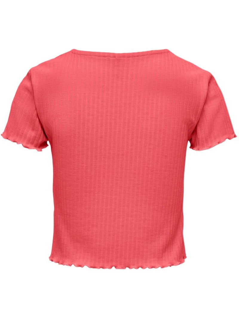 T-shirt fille only nella Rouge - Kiabi