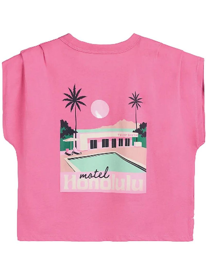 T-Shirt Fille Teddy Smith Rose - Kiabi