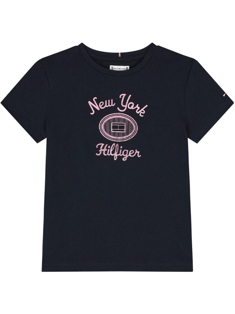 T-shirt Fille Tommy Hilfiger Bleu marine - Kiabi