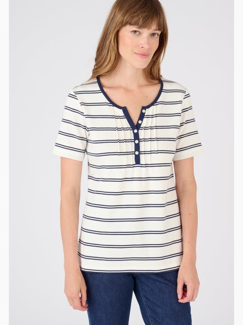 T-shirt fine côte pur coton - Damart - Kiabi