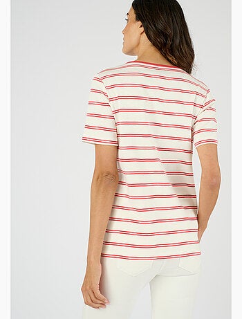 T-shirt fine côte pur coton - Damart