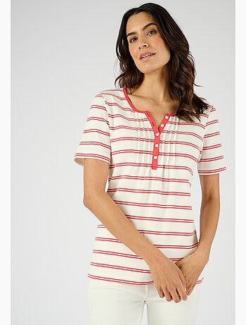 T-shirt fine côte pur coton - Damart