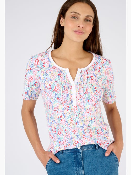 T-shirt fine côte pur coton - Damart - Kiabi