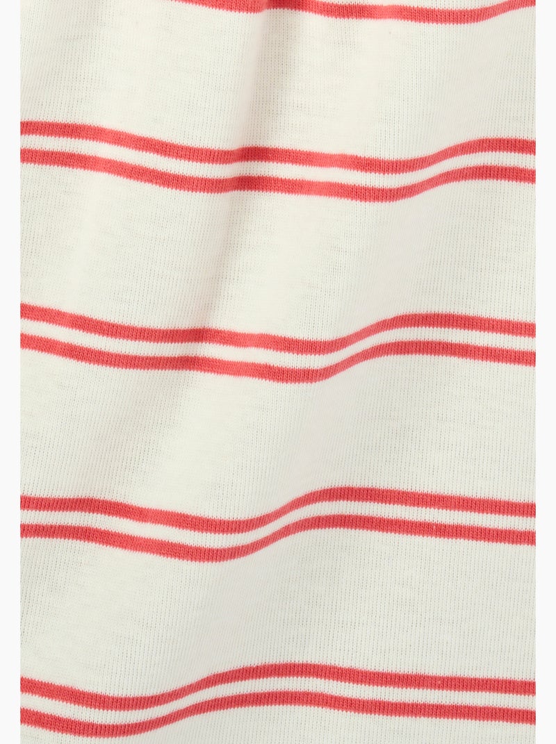 T-shirt fine côte pur coton - Damart Corail - Kiabi