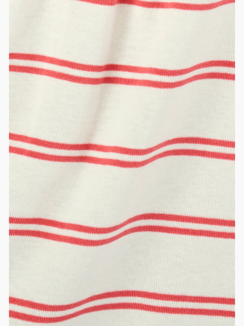 T-shirt fine côte pur coton - Damart Crème - Kiabi
