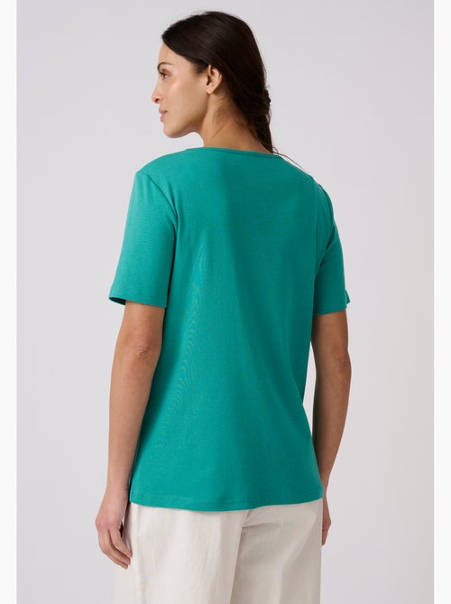 T-shirt fine côte pur coton - damart - Kiabi T-shirt fine côte pur coton - damart - Kiabi