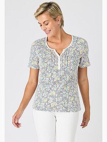 T-shirt fine côte pur coton - Damart